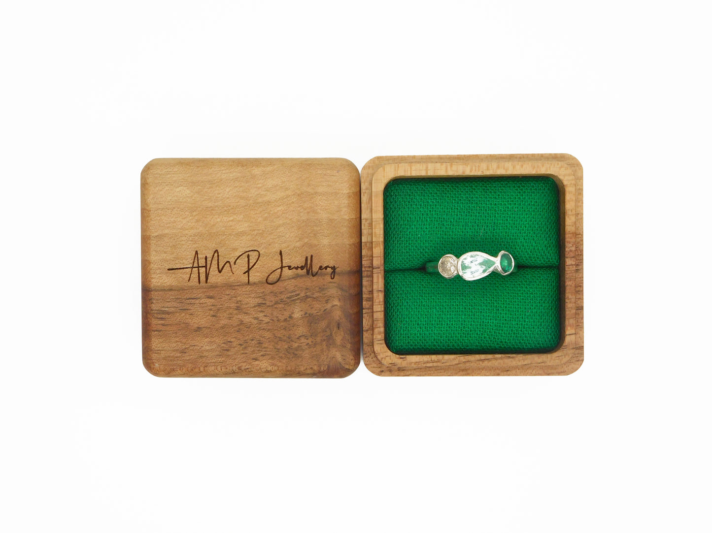 Diamond, Emerald and Green Beryl Relic Ring