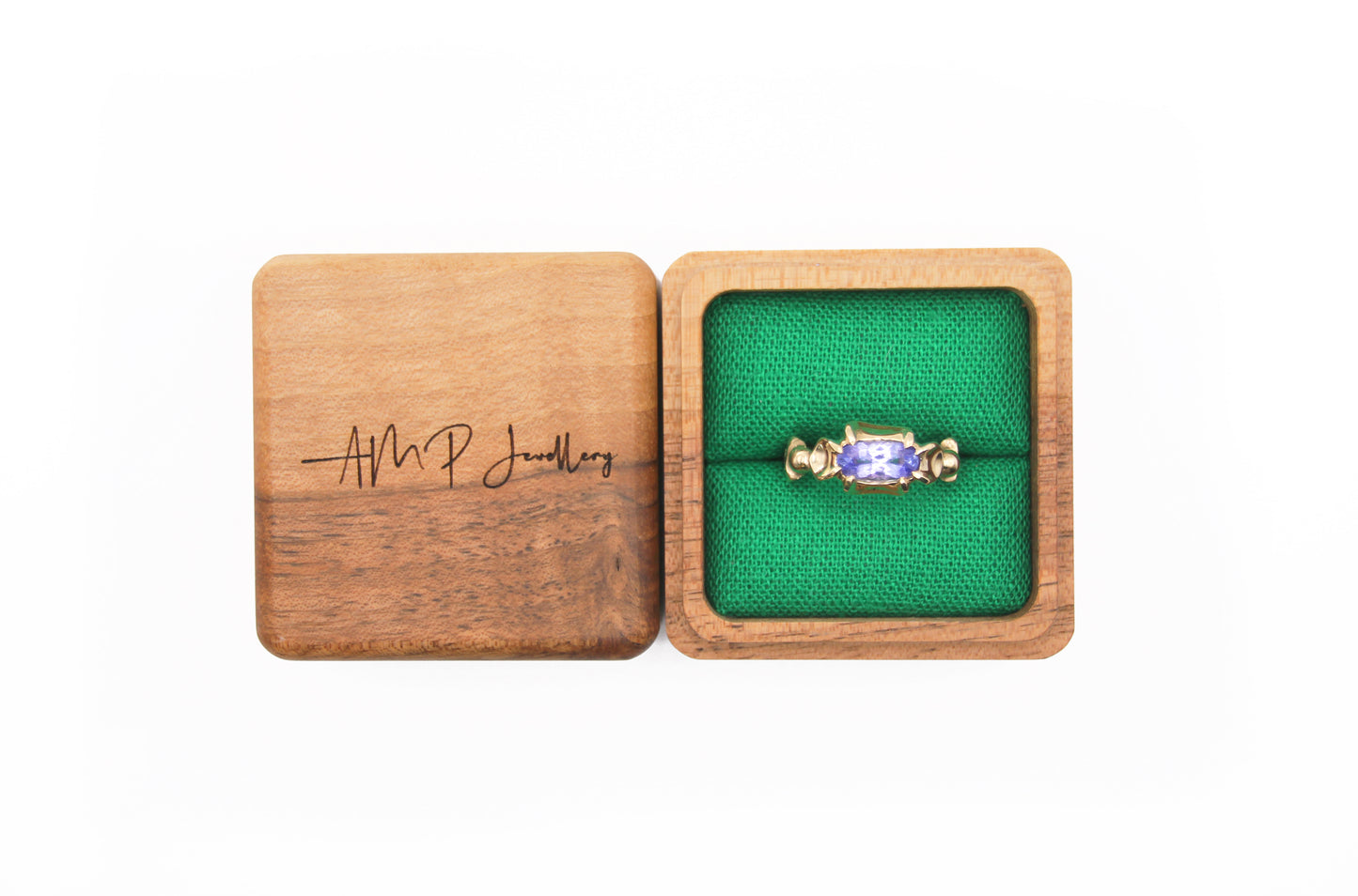 Tanzanite and Diamond Relic Ring